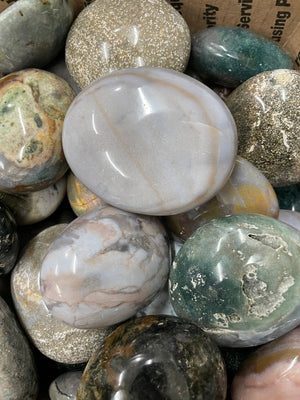 Ocean Jasper Palm Stone detail view by Copper Ashes