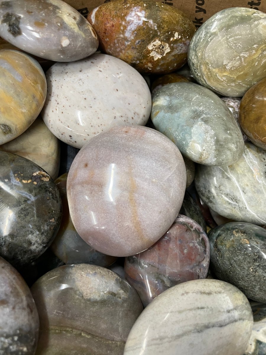 Ocean Jasper Palm Stone detail view by Copper Ashes
