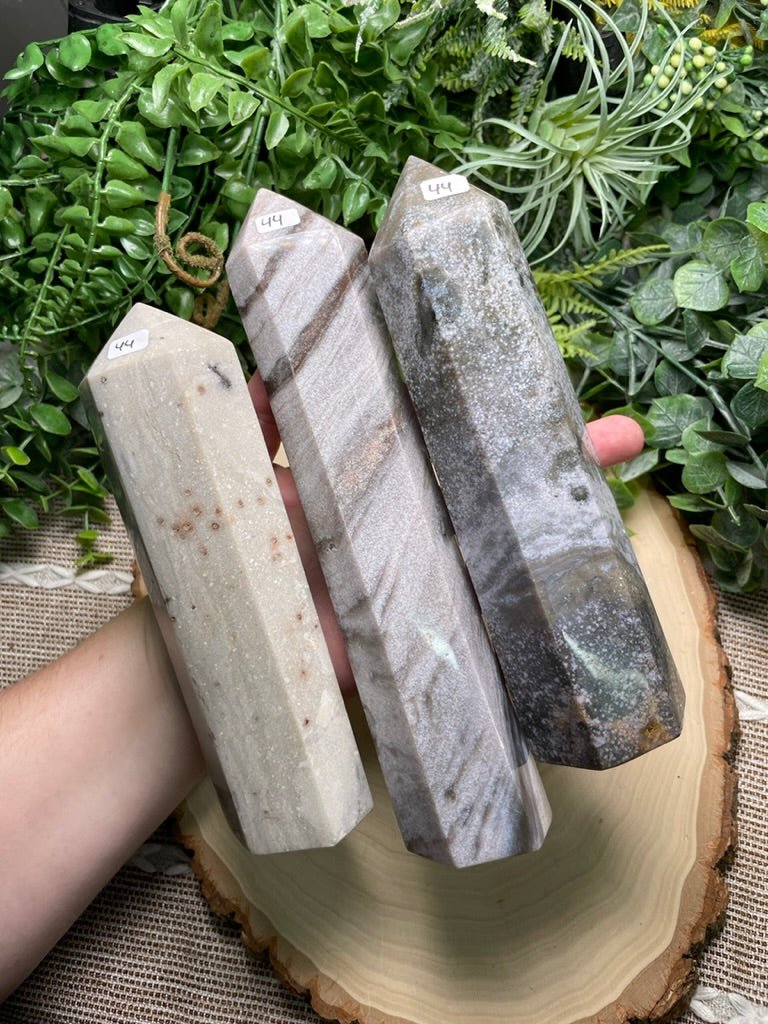 Ocean Jasper Tower detail view by Copper Ashes