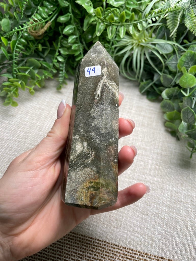 Ocean Jasper Tower detail view by Copper Ashes