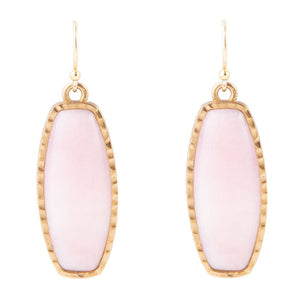 Odyssey Long Pink Opal and Bronze Earrings by Barse Jewelry