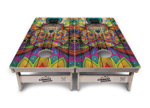 Sugar Skull Cornhole Boards - Professional Tournament Series - Colorful