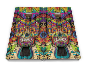Sugar Skull Cornhole Boards - Professional Tournament Series - Colorful