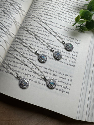Opal Necklace detail view by Copper Ashes