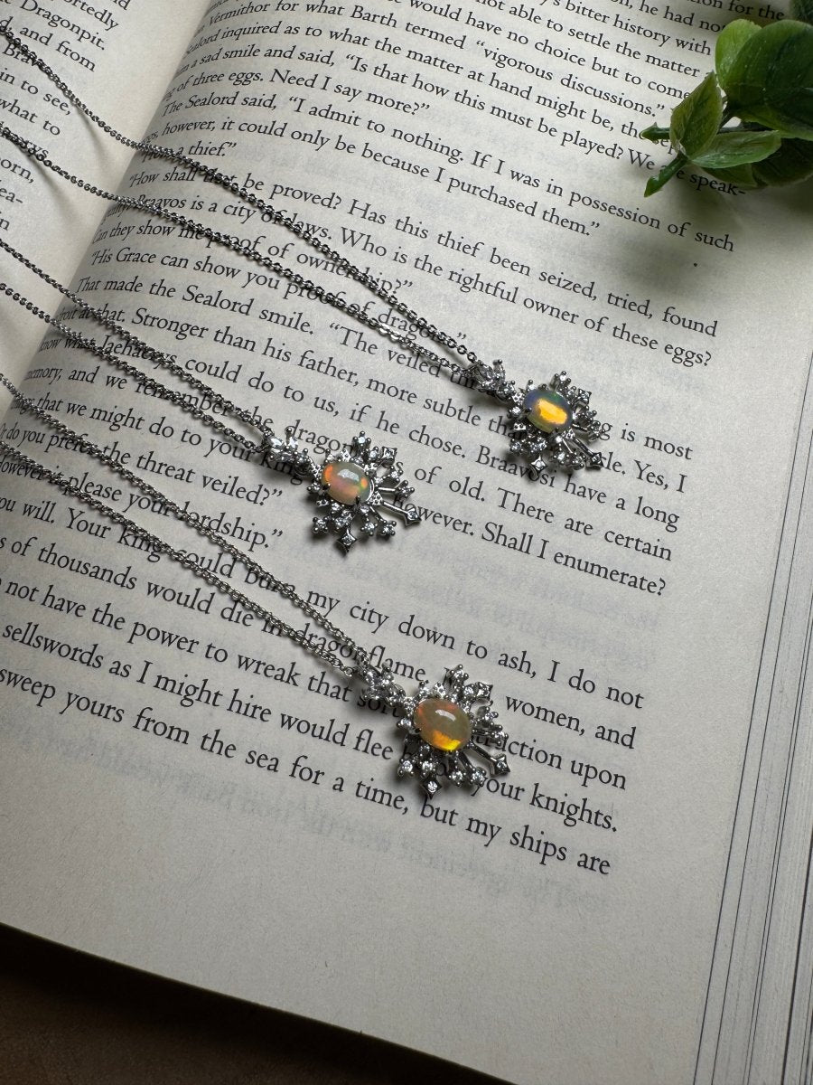 Opal Necklace Adjustable by Copper Ashes