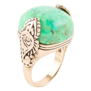 Ornate Lime Turquoise Ring by Barse Jewelry