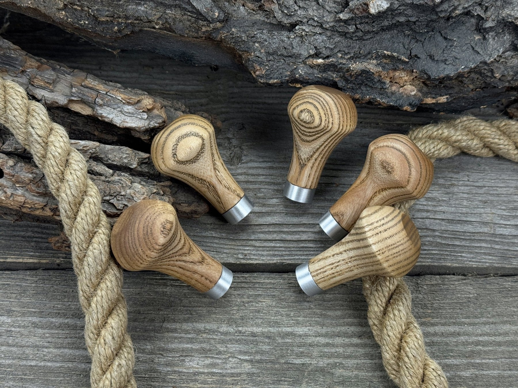 Palm Grip Handles for Wood Carving Tools (Set of 5), 6 cm (2.36 in) detail view by Sharky Forged Steel Tools