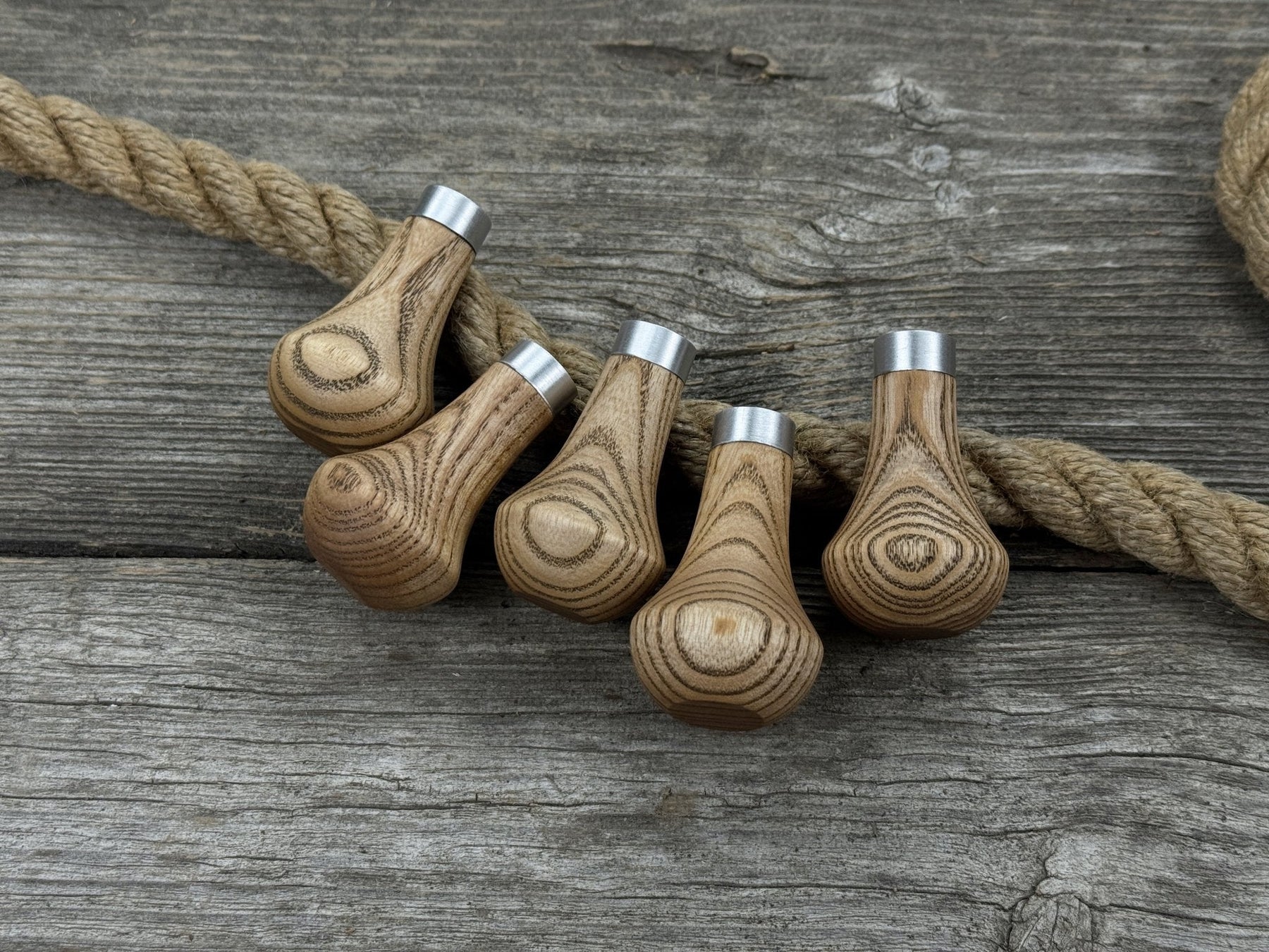 Palm Grip Handles for Wood Carving Tools (Set of 5), 6 cm (2.36 in) detail view by Sharky Forged Steel Tools