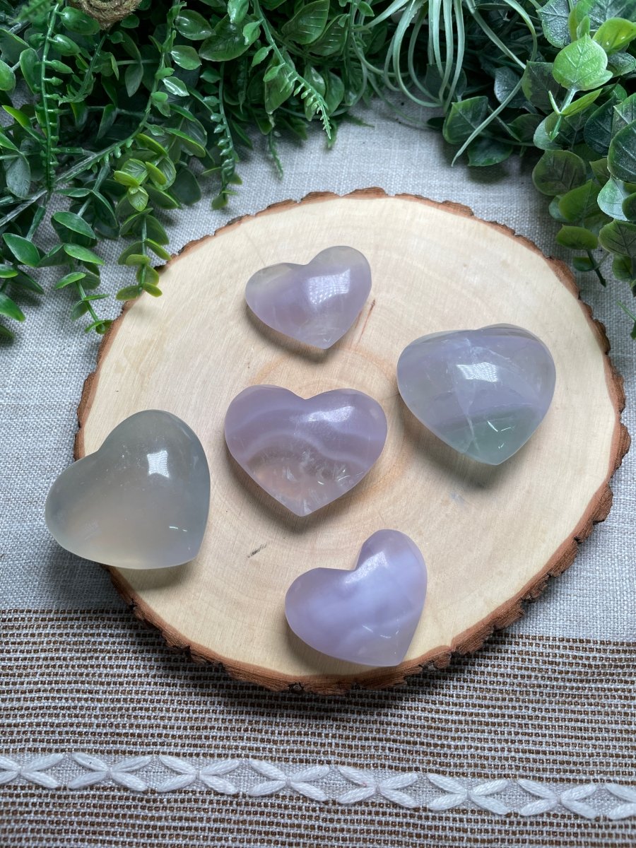 Pastel Fluorite Heart by Copper Ashes