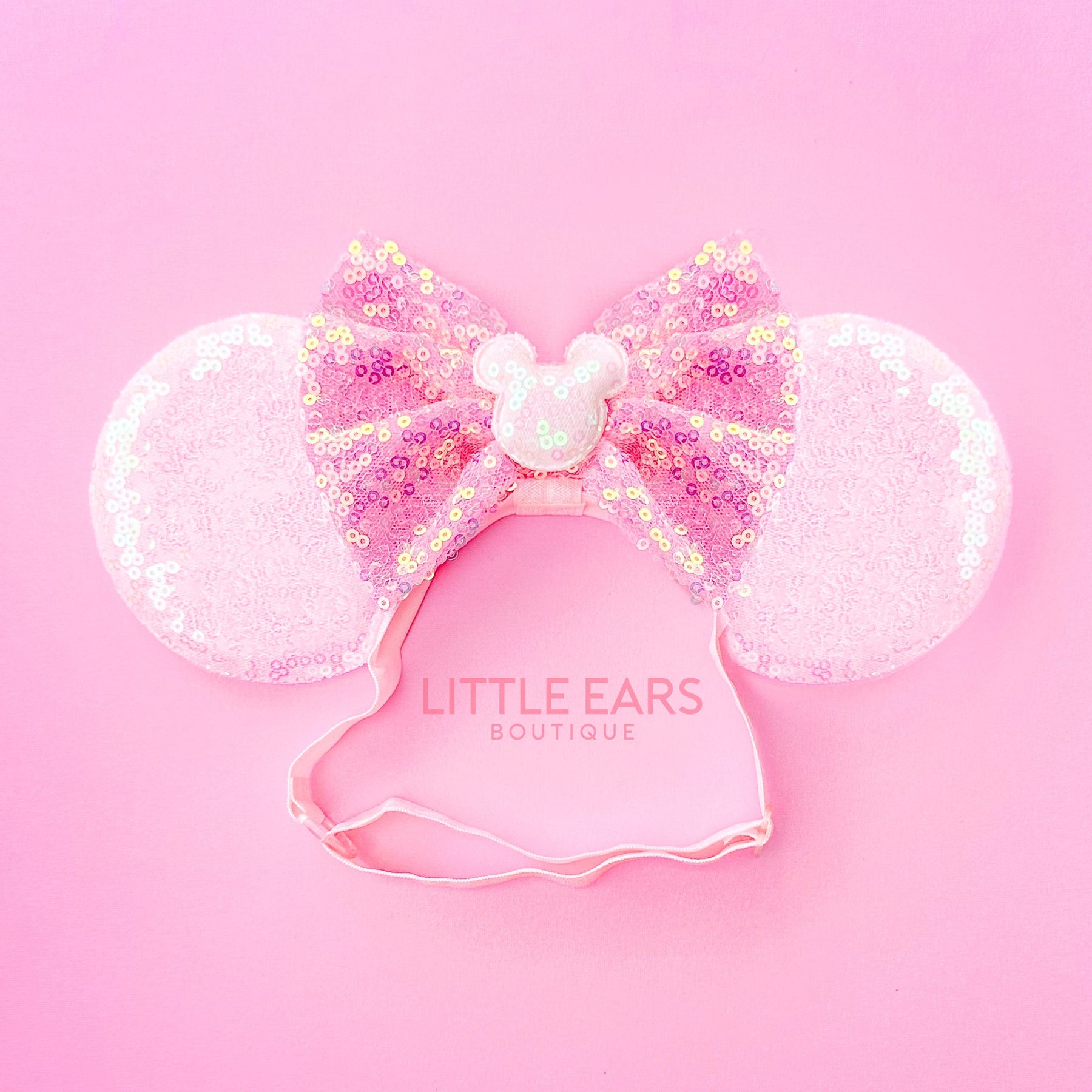 Pastel Pink Elastic Ears by Little Ears Boutique, children's boutique clothing main product photo