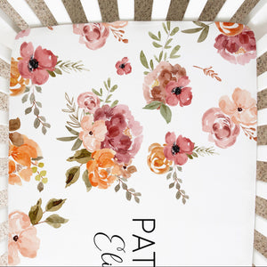Patti’s Fall Floral Personalized Crib Sheet by AGreatBaby — view 3 of 8