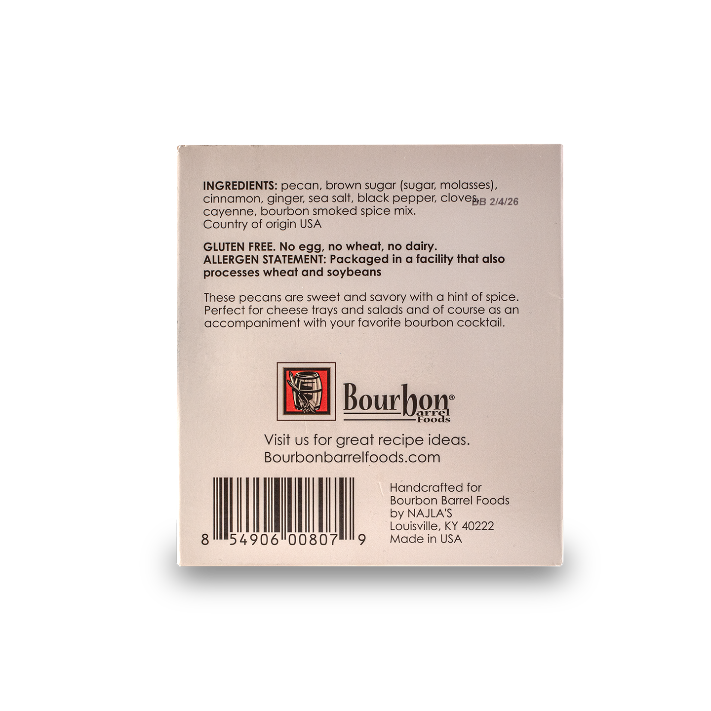 Bourbon Barrel Foods Bourbon Smoked Pecans detail view by Bourbon Barrel Foods