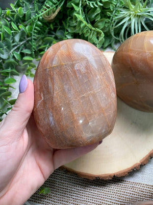 Peach Moonstone Freeform detail view by Copper Ashes