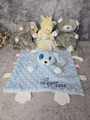 Personalized Baby Lovey detail view by EverLee Creations
