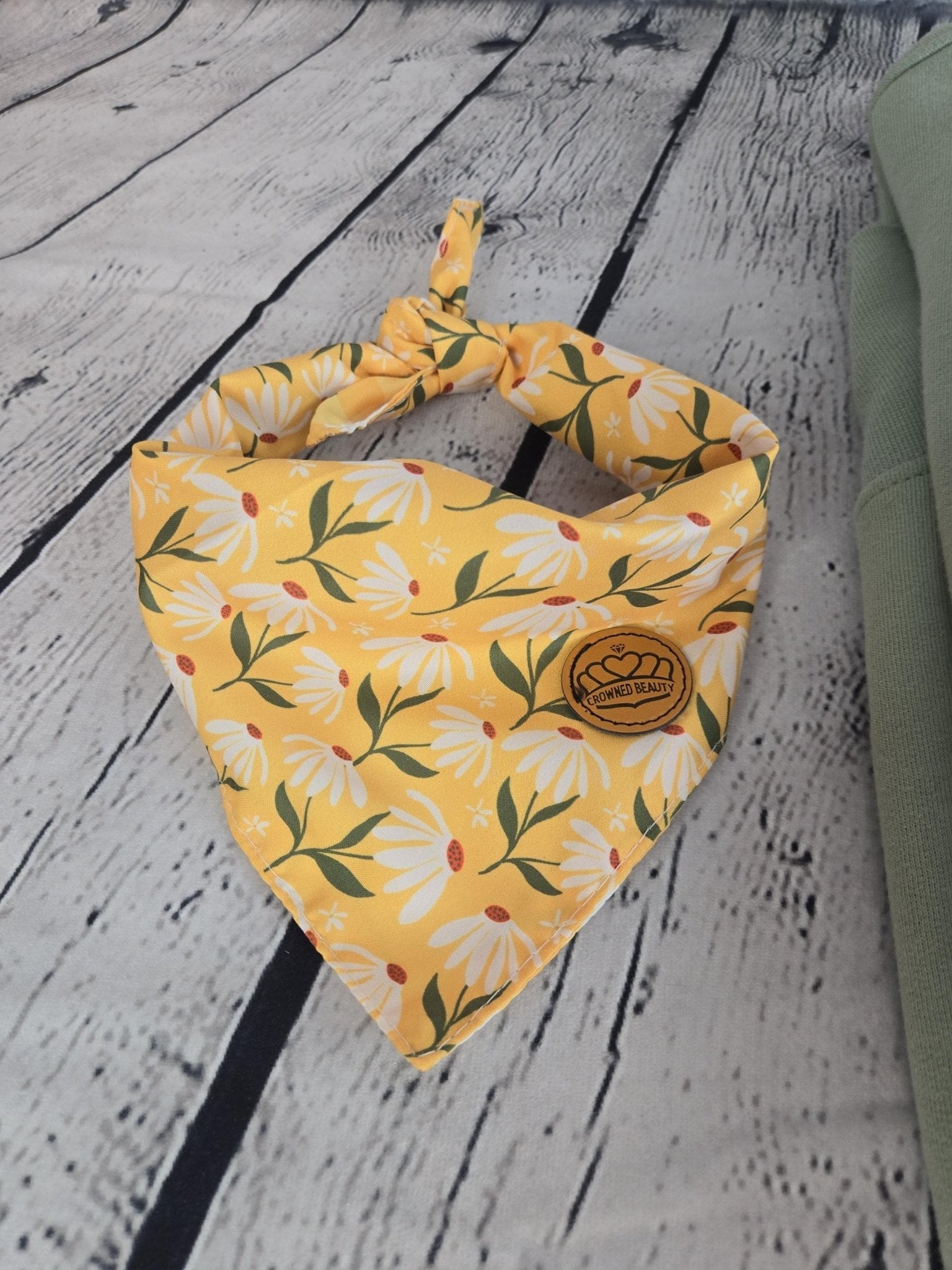 Personalized Dog Bandana With Matching Paw Print Sweatshirt detail view by EverLee Creations