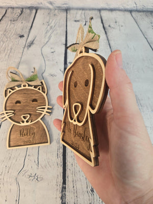 Personalized Pet Ornament detail view by EverLee Creations