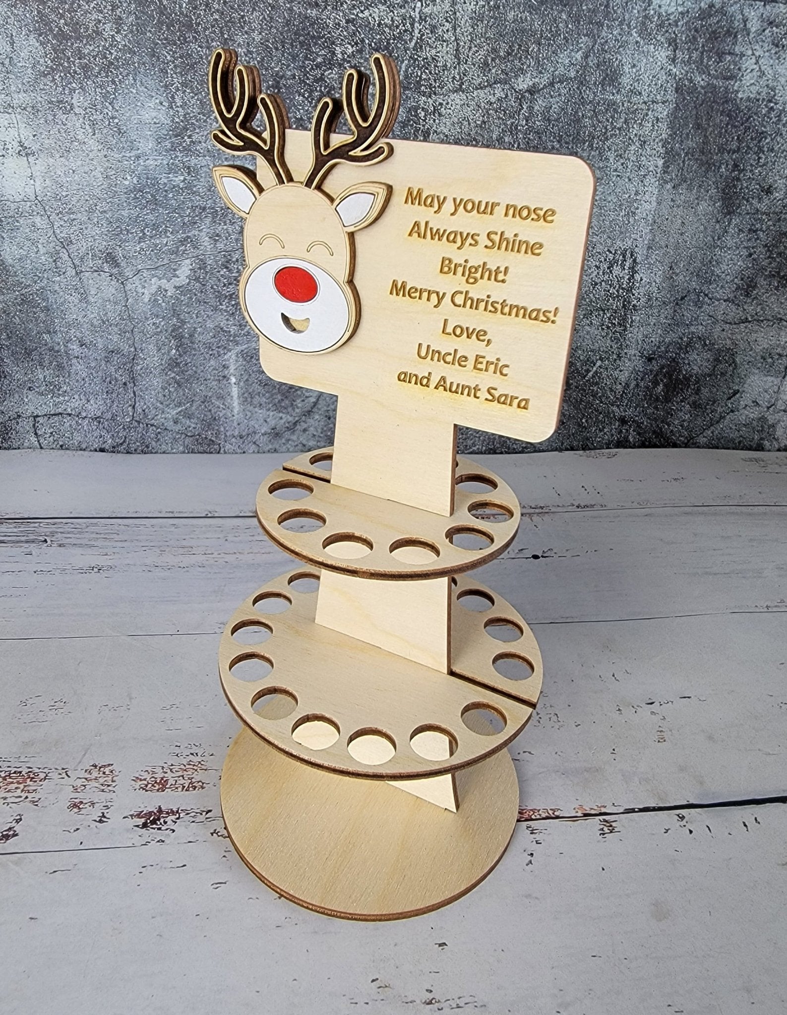 Personalized Tiered Christmas Money Cake detail view by EverLee Creations