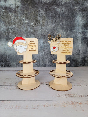 Personalized Tiered Christmas Money Cake detail view by EverLee Creations