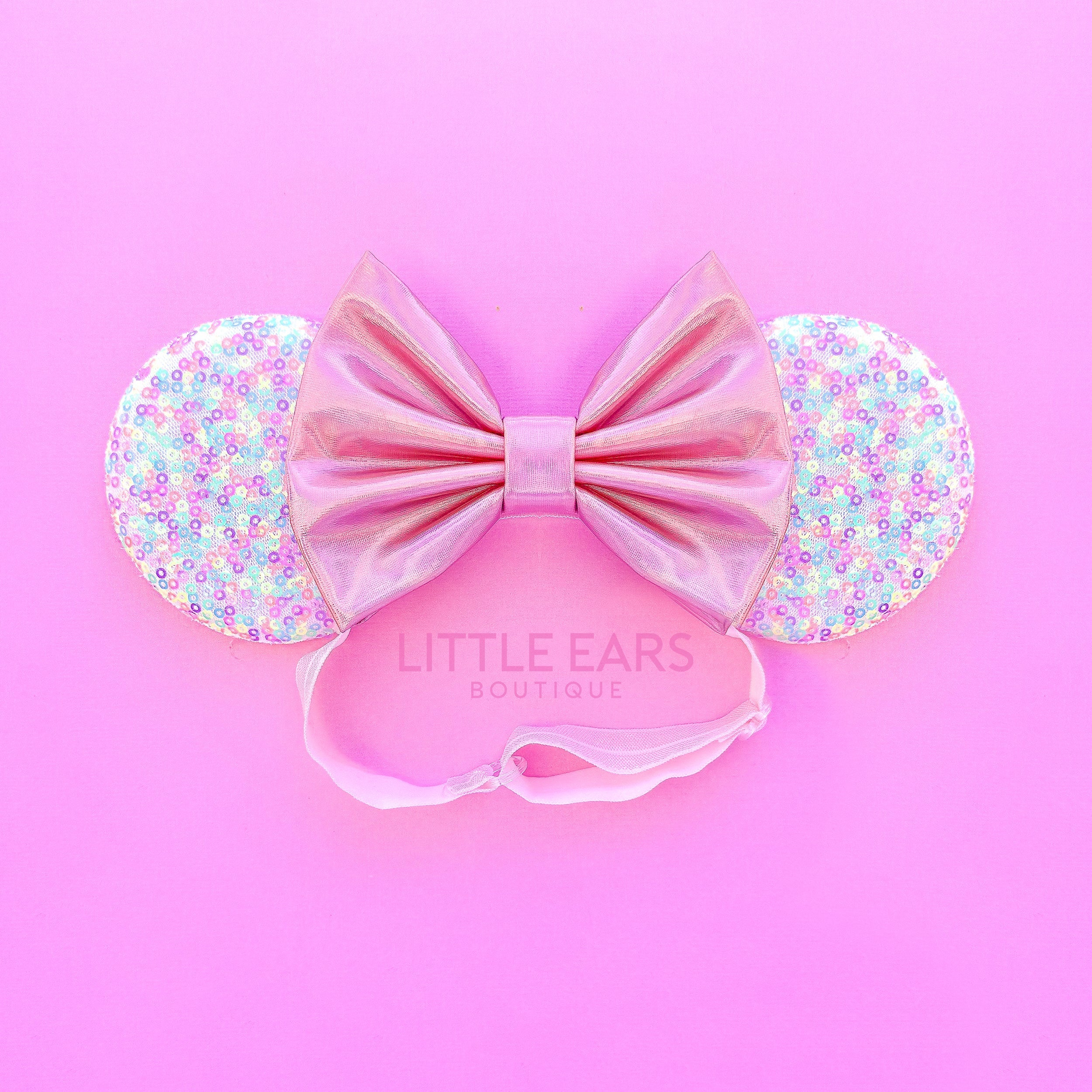 Pink Confetti Elastic Ears by Little Ears Boutique, headbands main product photo