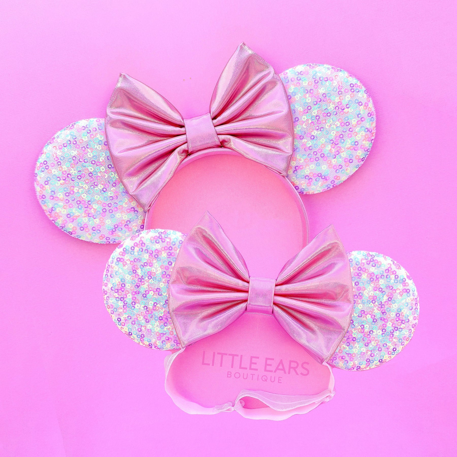Pink Confetti Mommy & Me Ears by Little Ears Boutique, travel planning service main product photo