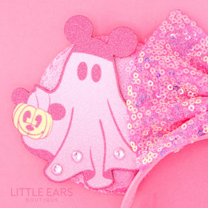 Pink Ghosts Halloween Ears by Little Ears Boutique, travel planning service detail photo 2