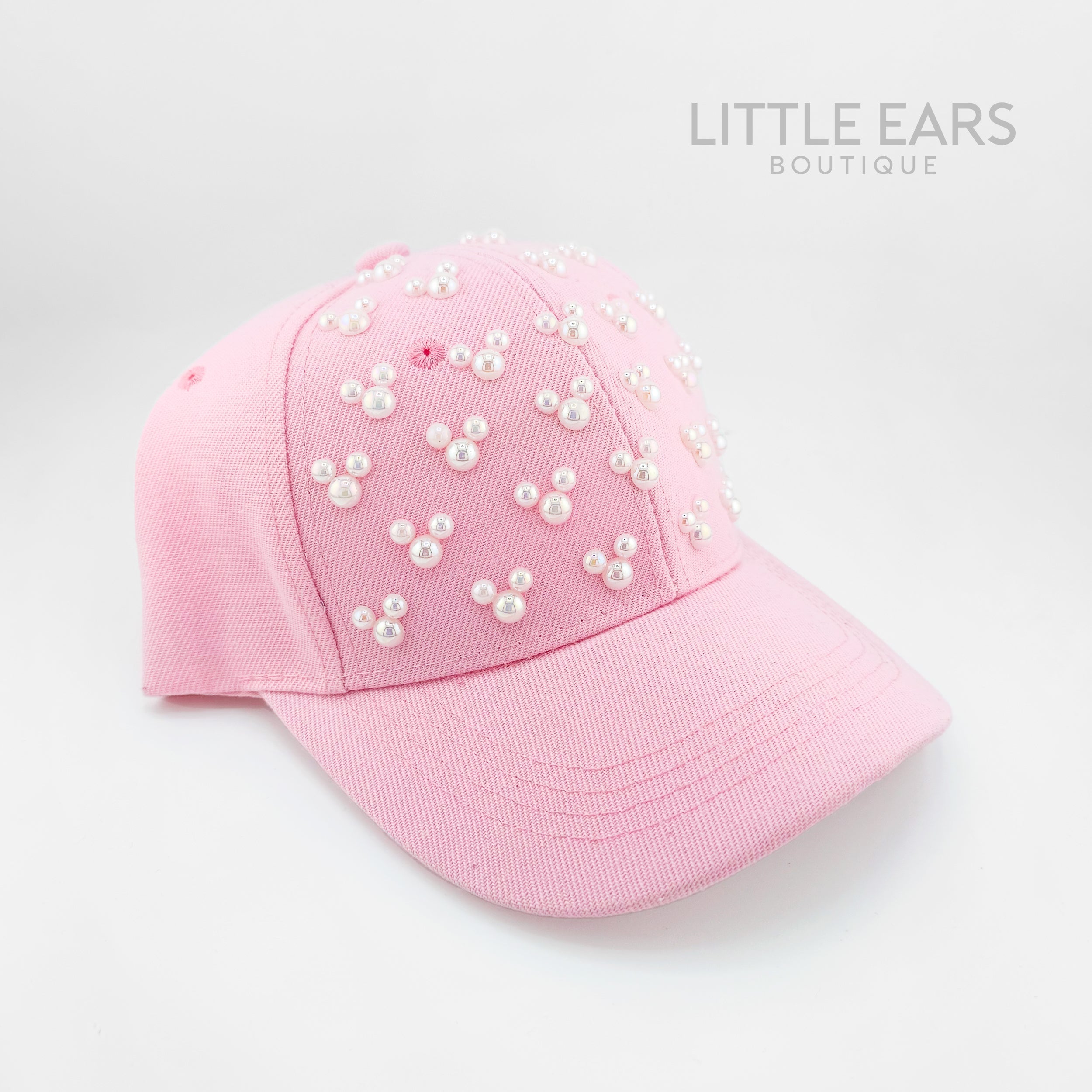 Pink Pearls Hat by Little Ears Boutique, Southern lifestyle apparel detail photo 2