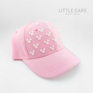 Pink Pearls Hat by Little Ears Boutique, Southern lifestyle apparel detail photo 2