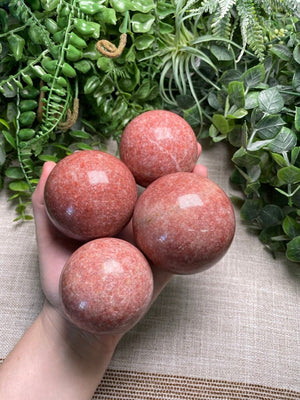 Pink Porkstone Sphere by Copper Ashes