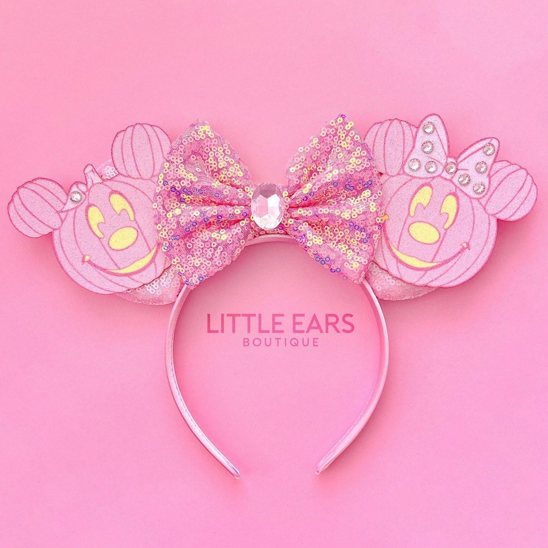 Pink Pumpkin Halloween Ears by Little Ears Boutique, travel planning service main product photo