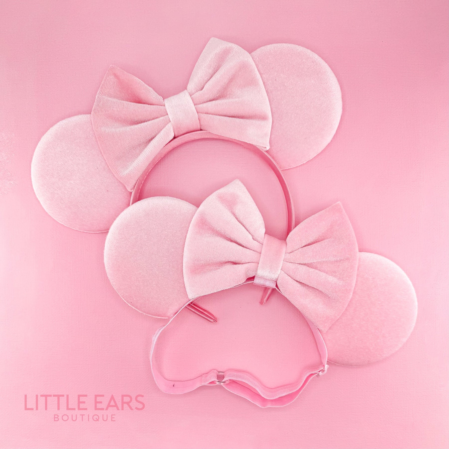 Pink Velvet Mommy & Me Ears by Little Ears Boutique, travel planning service main product photo
