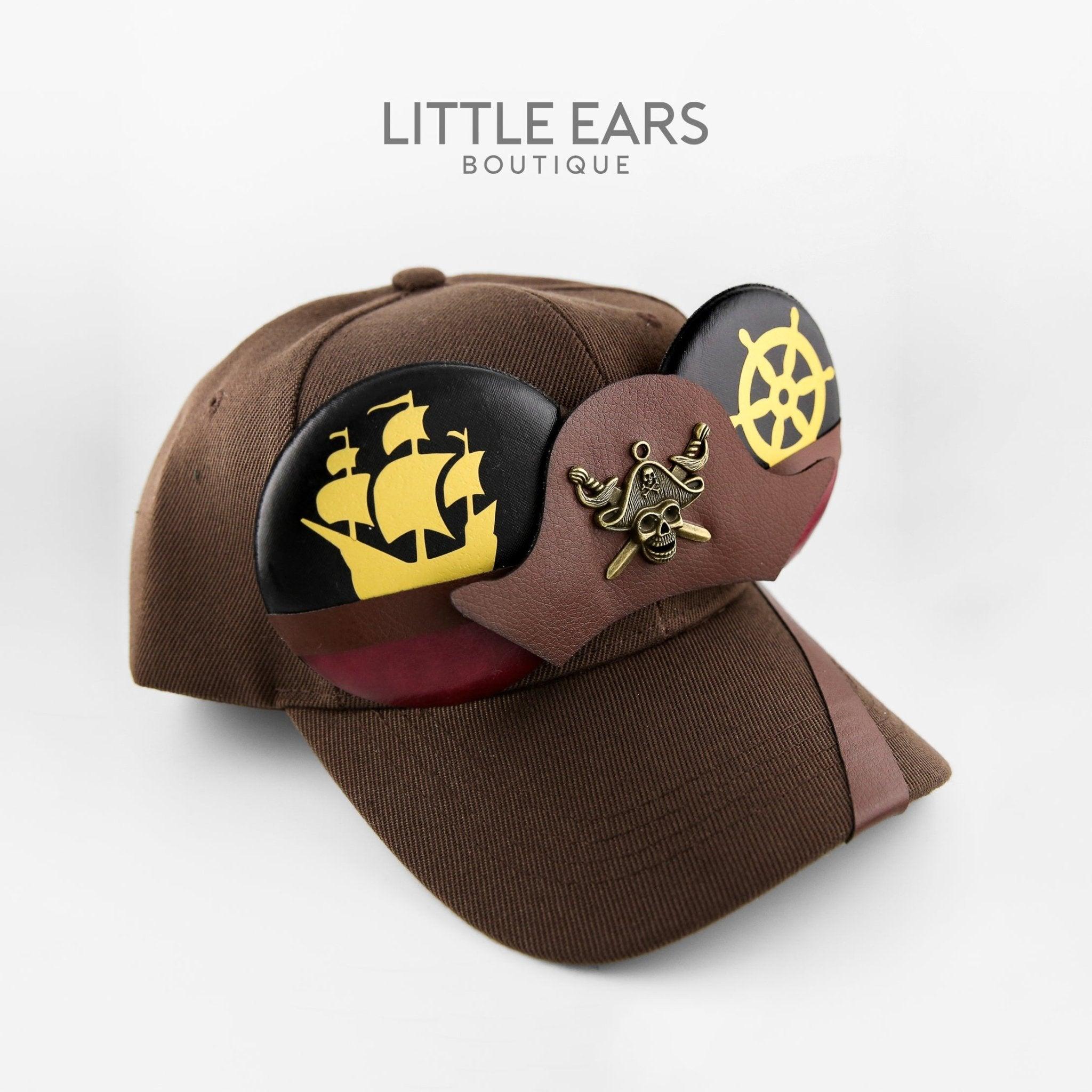 Pirates Leather Hat by Little Ears Boutique, Southern lifestyle apparel detail photo 2