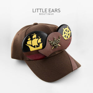 Pirates Leather Hat by Little Ears Boutique, Southern lifestyle apparel detail photo 2