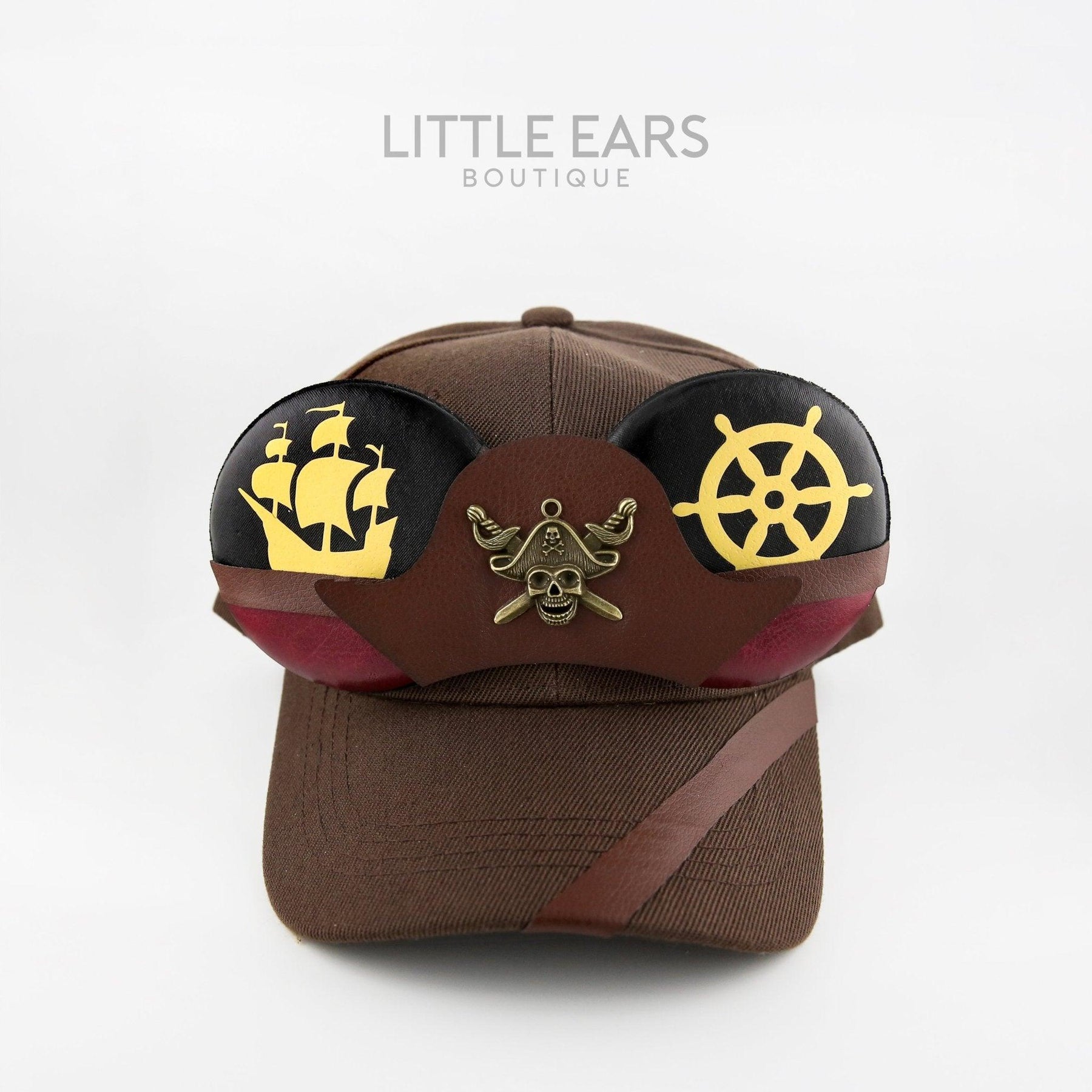 Pirates Leather Hat by Little Ears Boutique, Southern lifestyle apparel main product photo