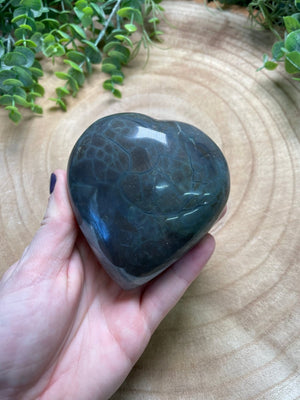 Polychrome Jasper Heart detail view by Copper Ashes