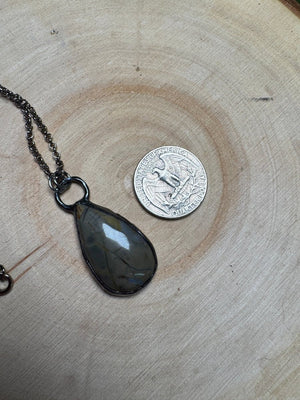 Polychrome Jasper Necklace detail view by Copper Ashes