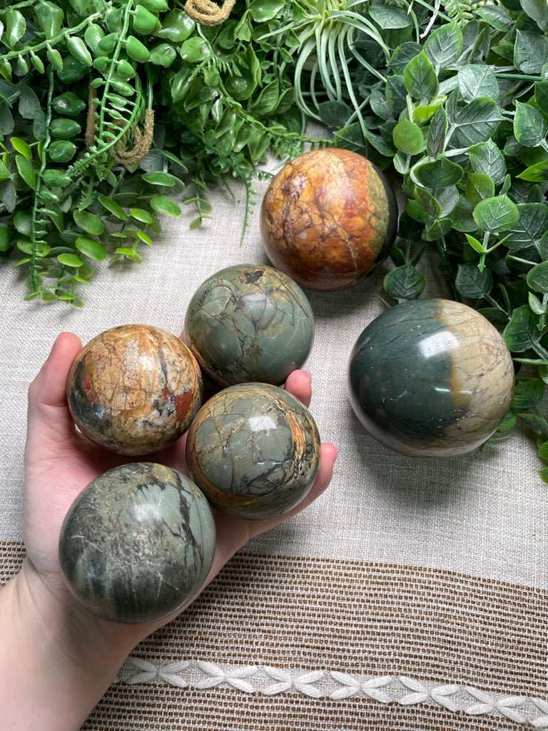 Polychrome Jasper Sphere by Copper Ashes
