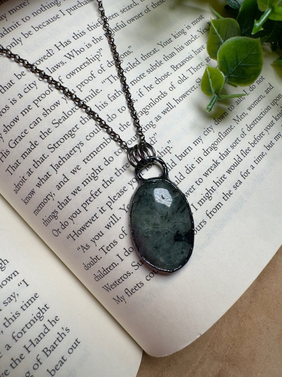 Prehnite Necklace by Copper Ashes