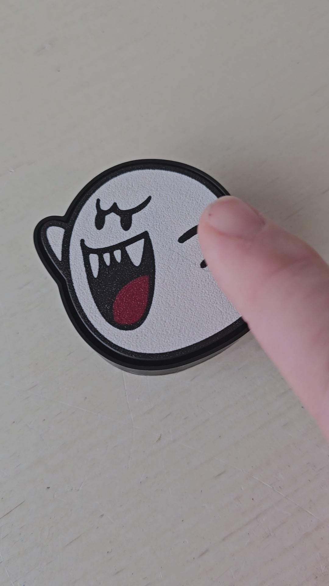 The Tween Space Retro Ghost Fidget Clicker — Single Clicker | 3D Printed by The Tween Space, paper gift main product photo