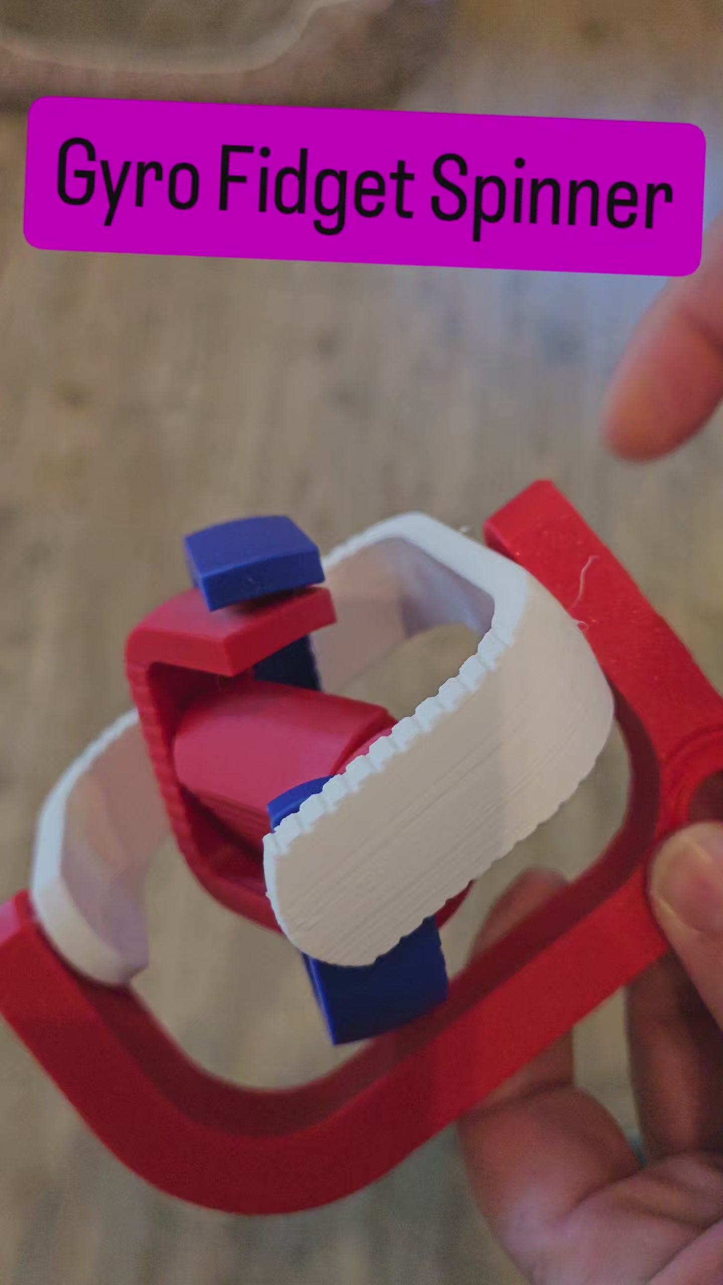 Gyro Fidget Spinner by The Tween Space, 3D printed gift detail photo 3
