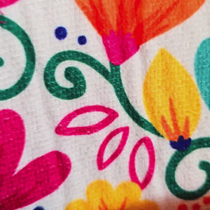 Colorful Floral Tote Bag, Bright Summer Shoulder Bag, Handmade Market Tote with Pockets, Teacher Tote, Beach Bag, Everyday Carryall by Maypop House Designs, Southern food gift
