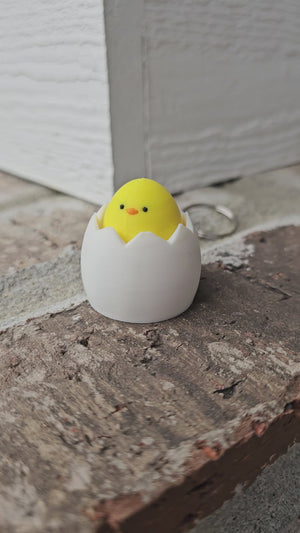 Chick Clicker Keychain – Fidget Toy in Egg by The Tween Space, 3D printed gift main product photo