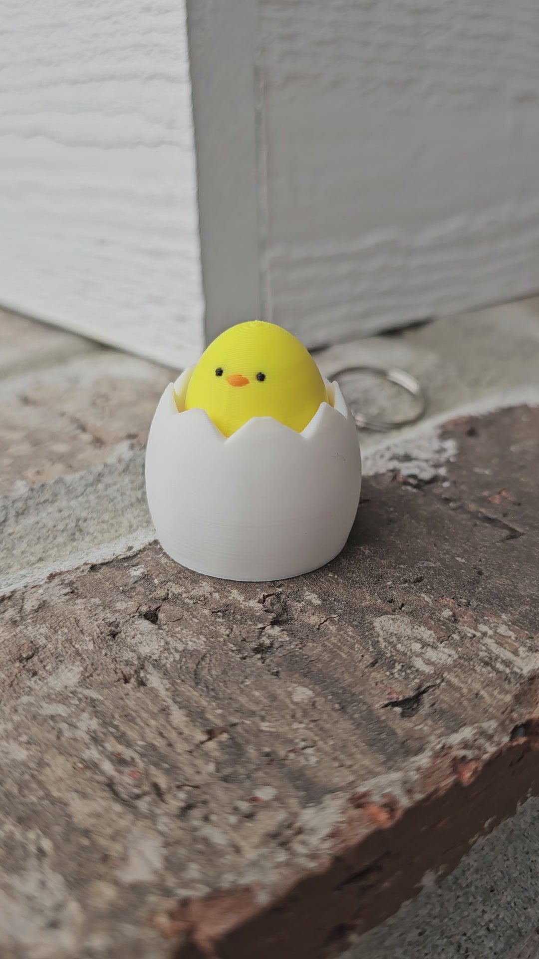 Chick Clicker Keychain – Fidget Toy in Egg by The Tween Space, 3D printed gift main product photo