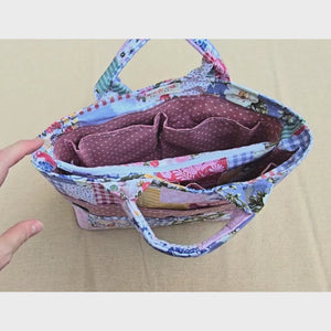 Bible Tote Bag with Pockets for Journaling and Church