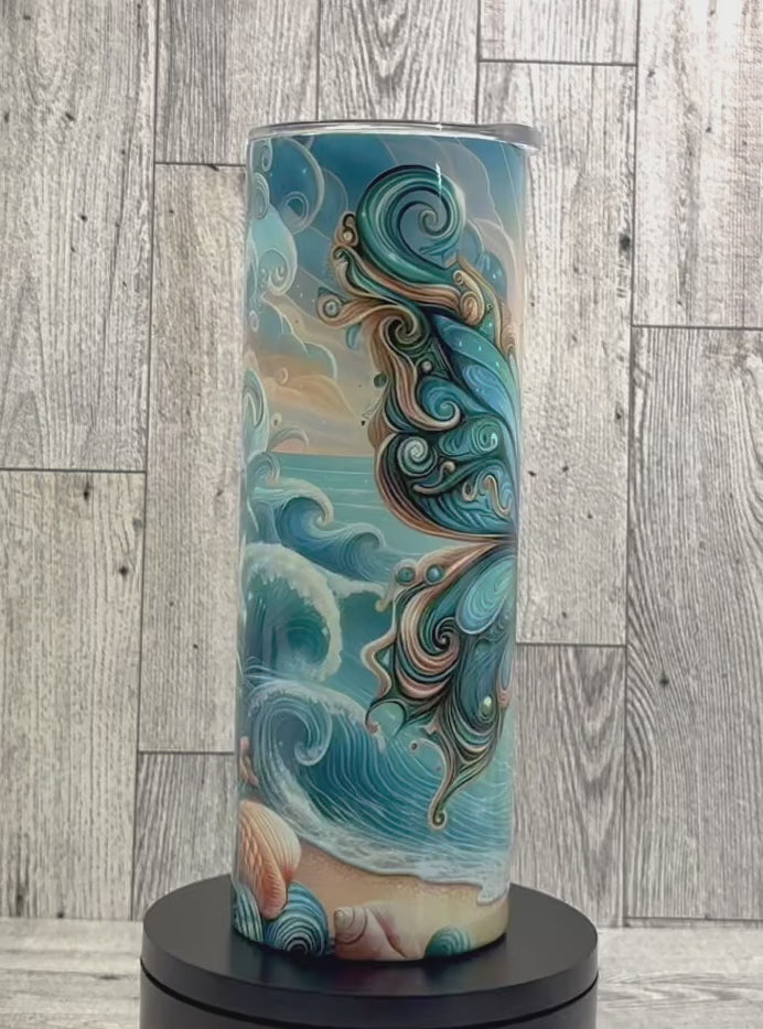 20 oz Double-Wall Stainless Steel Skinny Tumbler by Busy Bee Creationz, custom drinkware main product photo