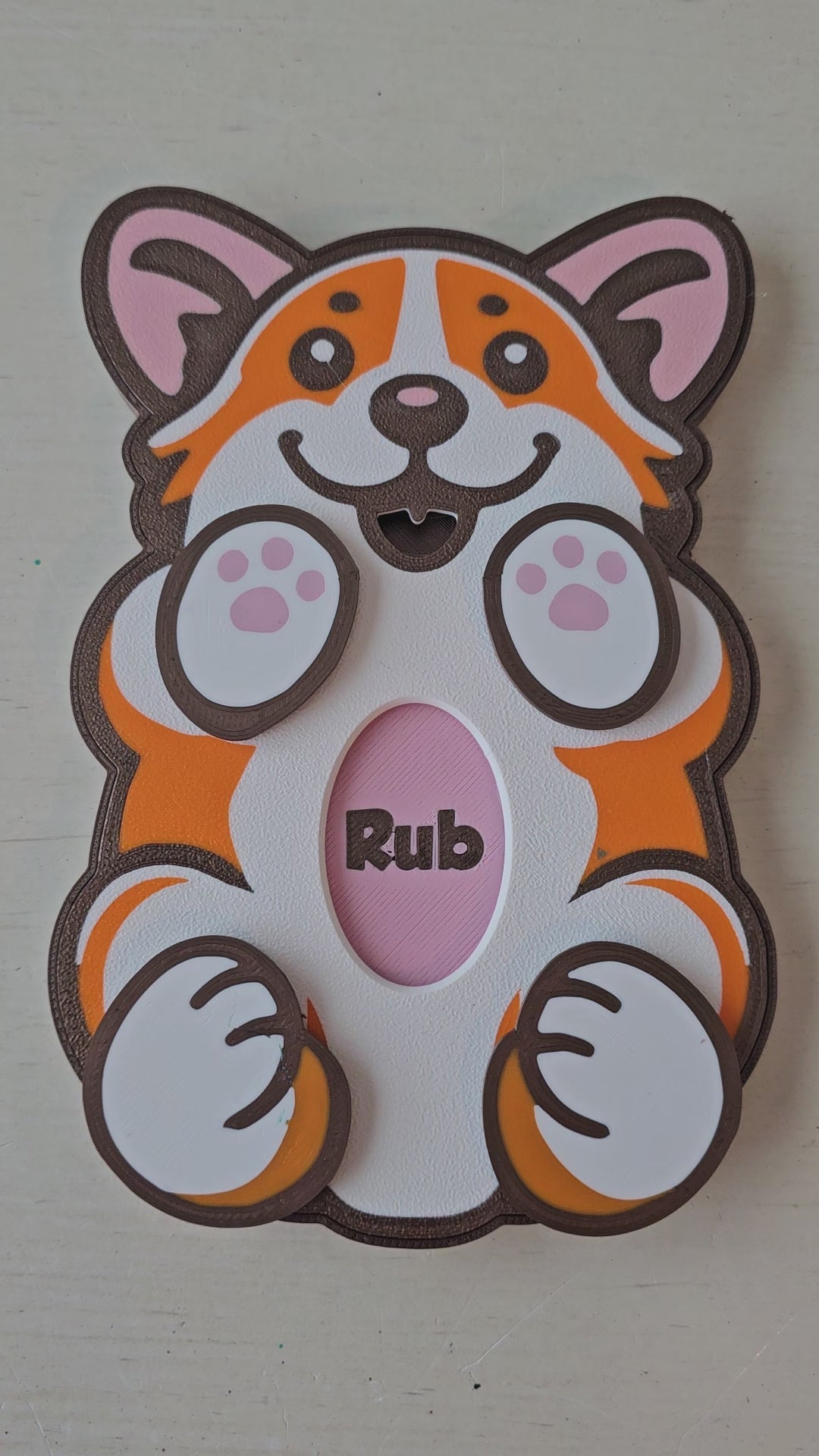 The Tween Space Corgi Belly Rub Toy — Interactive Sensory Fidget | 3D Printed by The Tween Space, Southern food gift main product photo