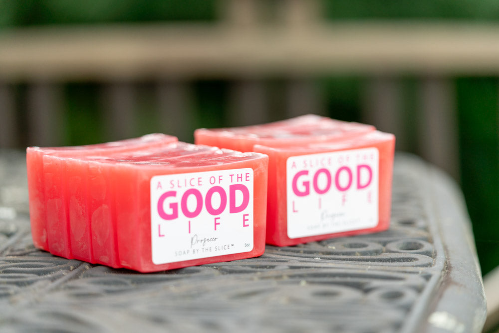 PROSECCO SOAP SLICE 5 oz. detail view by Essential Journeys