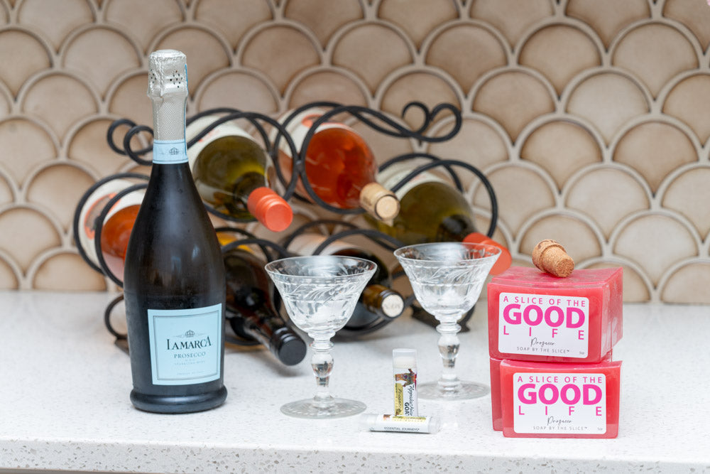 PROSECCO SOAP SLICE 5 oz. detail view by Essential Journeys