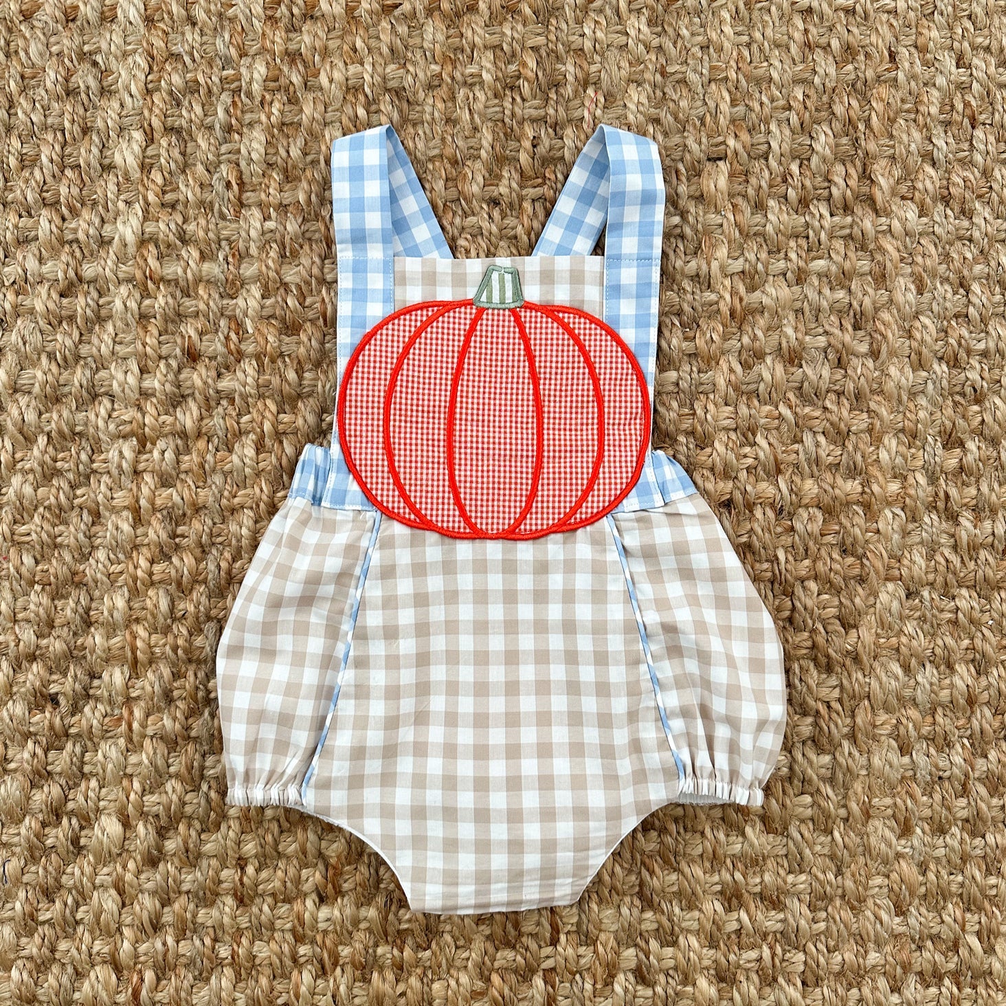 Little Pumpkin Sunsuit by Seven Lantern Lane