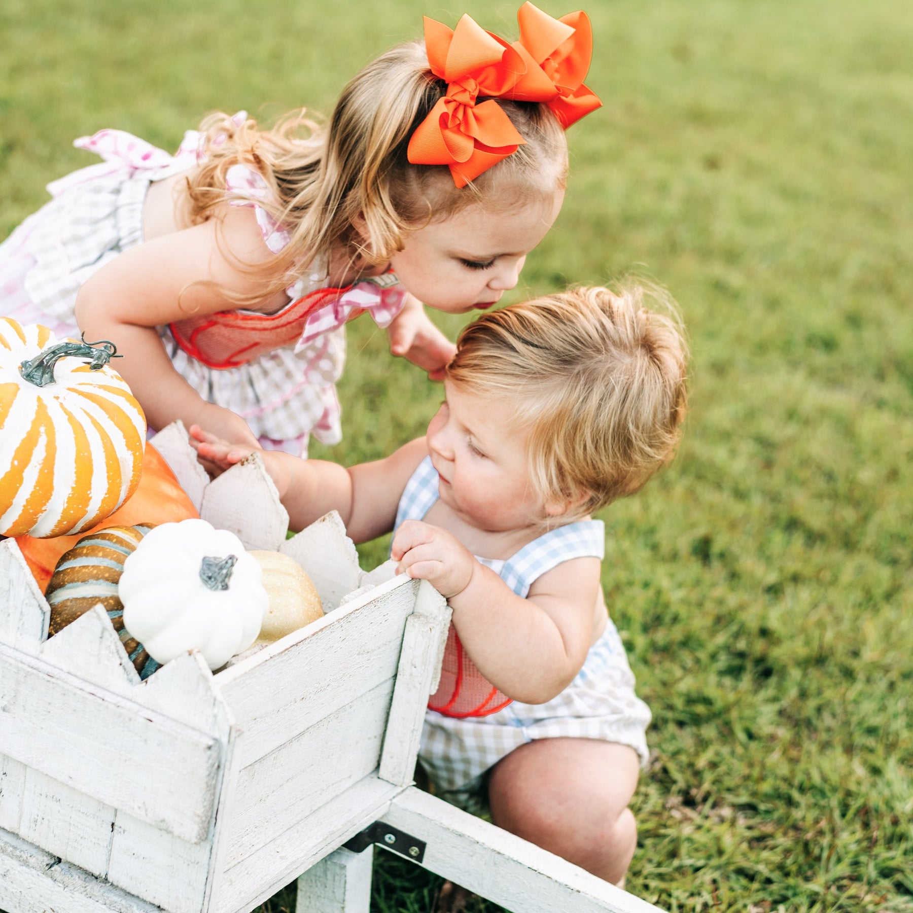 Little Pumpkin Sunsuit detail view by Seven Lantern Lane