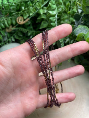 Purple Glass Crystal Choker Necklace detail view by Copper Ashes